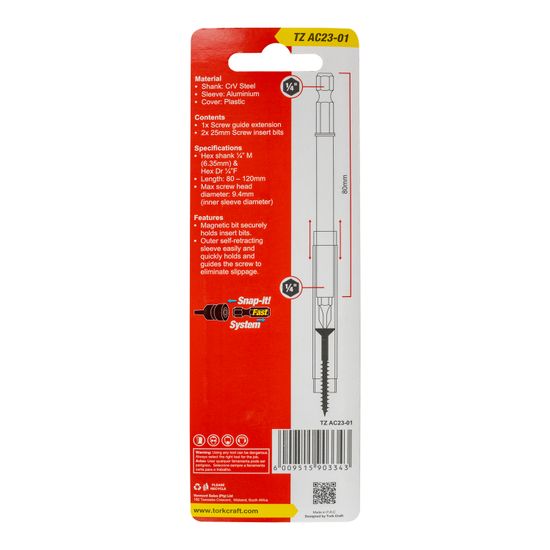 Screw Guide Magnetic 1/4'm X 1/4'f 80mm Bit Extention